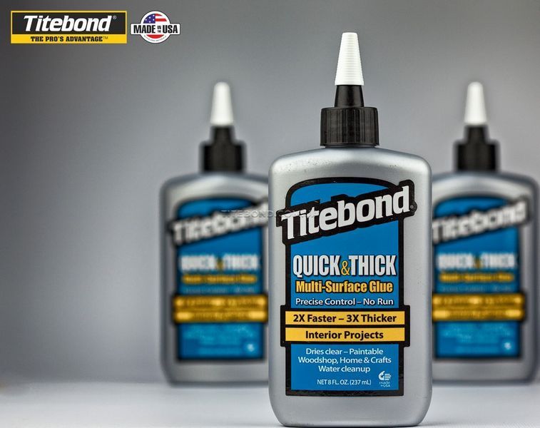 Клей для дерева Titebond Quick & Thick Multi-Surface Glue, 237 мл, белый 4176241763 фото