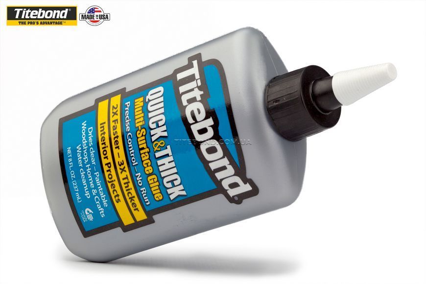 Клей для дерева Titebond Quick & Thick Multi-Surface Glue, 237 мл, белый 4176241763 фото